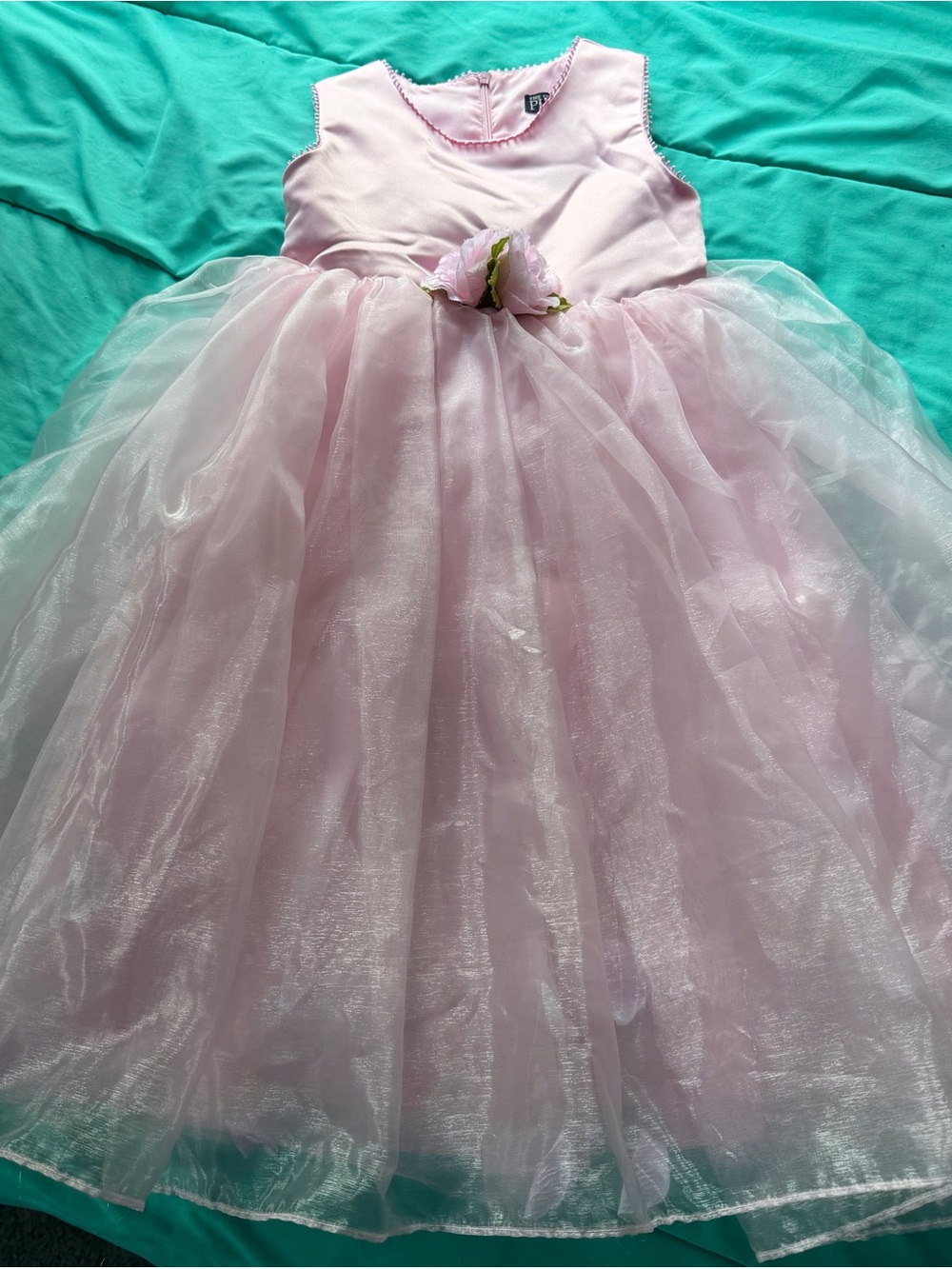 The Children's Place Light Pink Tulle Flower Waist Dress